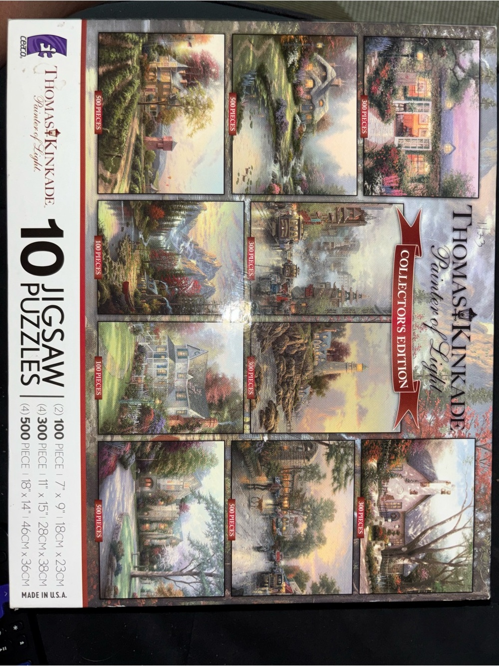 Thomas Kinkade Scenic Village Puzzle Set of 10